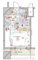 東京都新宿区岩戸町(マンション)の賃貸物件の間取り
