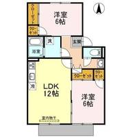 グランドール脊板 A棟の間取り