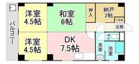 プランドール西小倉駅前の間取り