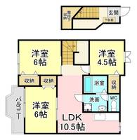 福岡県北九州市小倉南区南方5(アパート)の賃貸物件の間取り