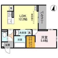 埼玉県越谷市南越谷5(アパート)の賃貸物件の間取り