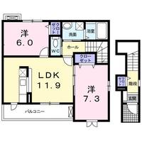 埼玉県鴻巣市人形1(アパート)の賃貸物件の間取り