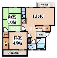 大阪府寝屋川市三井が丘1(マンション)の賃貸物件の間取り