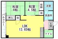 福岡県北九州市小倉北区弁天町(マンション)の賃貸物件の間取り