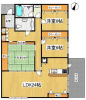 京都府京都市上京区鶴山町(マンション)の賃貸物件の間取り
