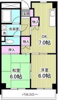 千葉県松戸市松飛台(マンション)の賃貸物件の間取り