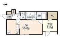 岡山県岡山市北区清輝橋4(アパート)の賃貸物件の間取り