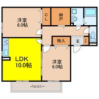 愛知県尾張旭市長坂町南山(アパート)の賃貸物件の間取り
