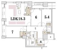 京都府京都市中京区三坊堀川町(マンション)の賃貸物件の間取り