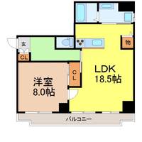 愛知県名古屋市東区東桜1(マンション)の賃貸物件の間取り