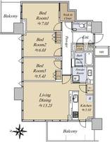 シティタワー東梅田パークフロントの間取り