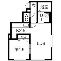 北海道札幌市西区八軒七条東3(アパート)の賃貸物件の間取り