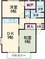 栃木県宇都宮市平松本町(アパート)の賃貸物件の間取り