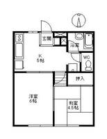 神奈川県藤沢市鵠沼神明5(アパート)の賃貸物件の間取り