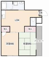 大阪府高槻市八丁畷町(マンション)の賃貸物件の間取り