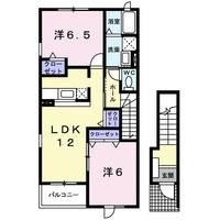 神奈川県南足柄市壗下(アパート)の賃貸物件の間取り