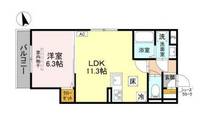 GRAMM御陵荒木Cの間取り