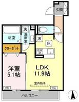 静岡県浜松市中央区中島2(アパート)の賃貸物件の間取り