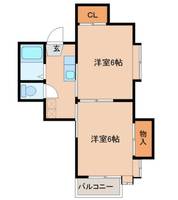 ブルーパレスト鶴ケ谷の間取り