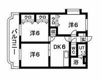 栃木県栃木市平柳町1(マンション)の賃貸物件の間取り