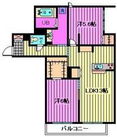 埼玉県さいたま市桜区栄和5(マンション)の賃貸物件の間取り