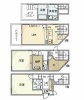 東京都目黒区下目黒2(一戸建)の賃貸物件の間取り