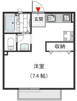 大阪府大阪市平野区瓜破1(アパート)の賃貸物件の間取り