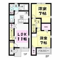 栃木県真岡市久下田(アパート)の賃貸物件の間取り
