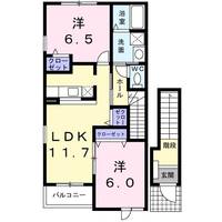栃木県矢板市土屋(アパート)の賃貸物件の間取り