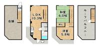 大阪府大阪市西淀川区御幣島2(一戸建)の賃貸物件の間取り