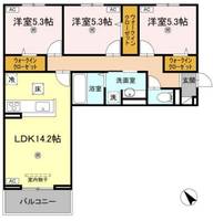 徳島県徳島市問屋町(アパート)の賃貸物件の間取り