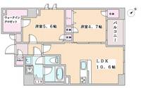 東京都文京区春日2(マンション)の賃貸物件の間取り