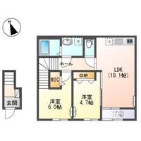 栃木県宇都宮市岩曽町(アパート)の賃貸物件の間取り