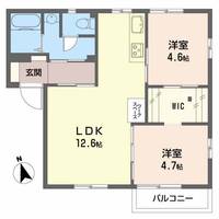 フレグランス上原 Aの間取り