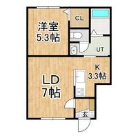 北海道帯広市緑ケ丘東通西(アパート)の賃貸物件の間取り