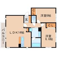滋賀県守山市播磨田町(マンション)の賃貸物件の間取り