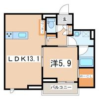 福島県郡山市赤木町(アパート)の賃貸物件の間取り