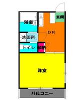 作草部コーポの間取り