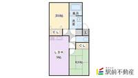 福岡県久留米市本山1(アパート)の賃貸物件の間取り