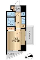 東京都新宿区弁天町(マンション)の賃貸物件の間取り
