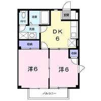 福島県白河市米村道北(アパート)の賃貸物件の間取り