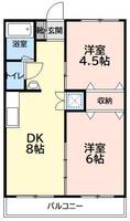 東京都稲城市平尾1(マンション)の賃貸物件の間取り