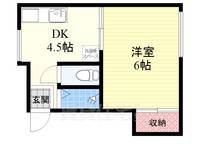 大阪府吹田市岸部北1(マンション)の賃貸物件の間取り