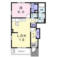 岡山県倉敷市真備町川辺(アパート)の賃貸物件の間取り