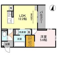 埼玉県越谷市南越谷5(アパート)の賃貸物件の間取り