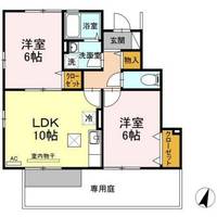 ローズコートHATAKA D棟の間取り