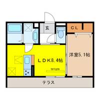 岐阜県岐阜市薮田南1(アパート)の賃貸物件の間取り