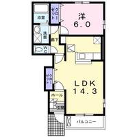 茨城県筑西市下川島(アパート)の賃貸物件の間取り