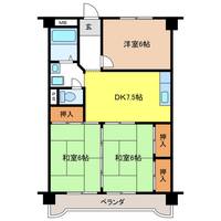 岐阜県各務原市鵜沼南町3(マンション)の賃貸物件の間取り