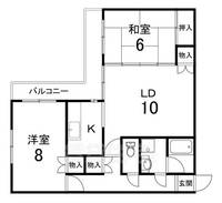 京都府京都市伏見区納所町(マンション)の賃貸物件の間取り